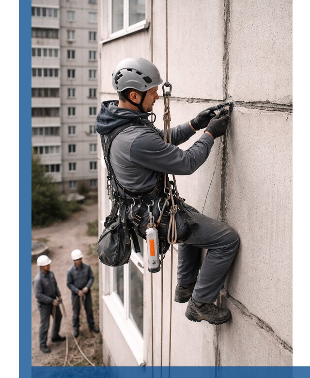 Обследование межпанельных швов и герметизация в Кимовске