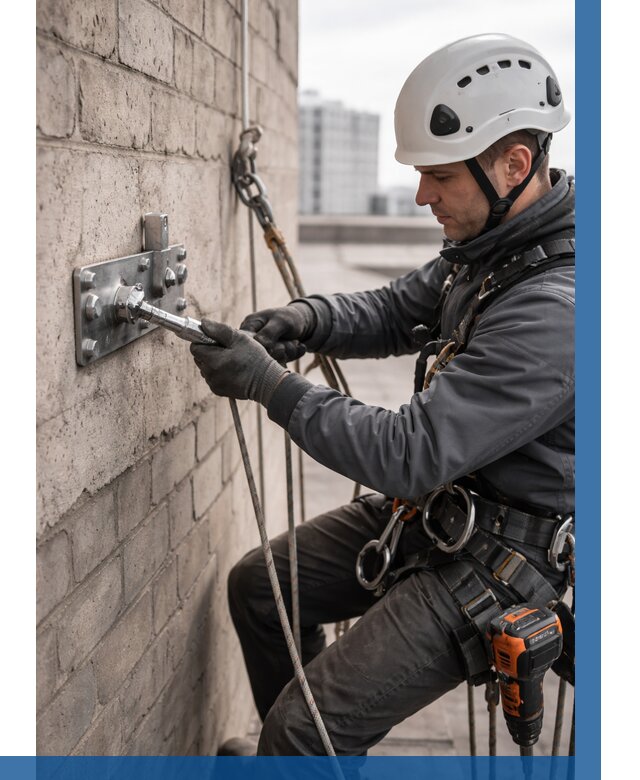 Установка анкерных точек в Кимовске от 3608 р. | ВЫСОТНИК-Кмв