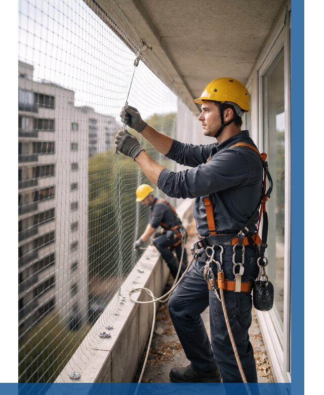 Монтаж сетки от птиц в Кимовске от 4639 р. | ВЫСОТНИК-Кмв